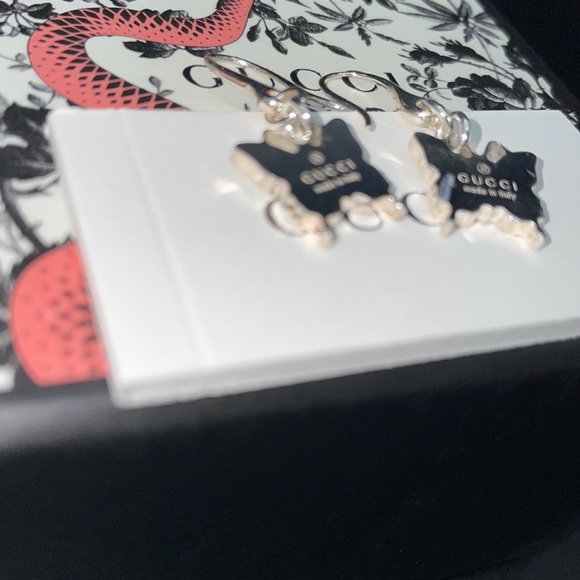 Gucci Butterfly Sterling Silver Dangling Earrings - Picture 4 of 8